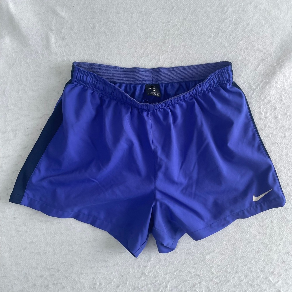 Nike Dri-Fit Shorts Mens Large Purple Athletic Running Training Elastic Waist